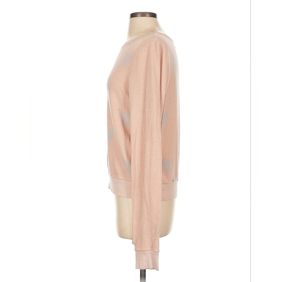 WILDFOX Heart Print Studded Pullover Sweatshirt – Size XS - Picture 5 of 6